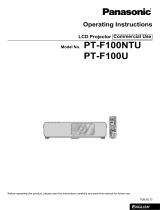 Panasonic PT-F100NTU User manual