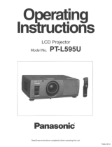Panasonic PT-L595U User manual