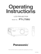 Panasonic PT-L758U User manual