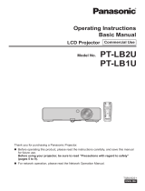 Panasonic PT-LB1U User manual