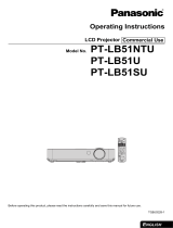 Panasonic PT-LB51NTU User manual