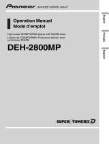 Pioneer DEH-2800MP User manual