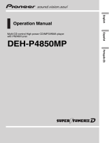 Pioneer DEH-P4850MP User manual