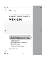 Pioneer VSX 920 User manual