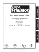 Pitco Frialator SG 14 Owner's manual
