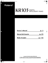 Roland KR103 User manual