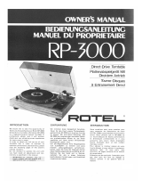 Rotel RP-3000 Owner's manual
