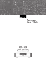 Rotel RSP-1069 Owner's manual