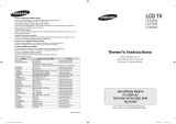 Samsung LE40S62B User manual