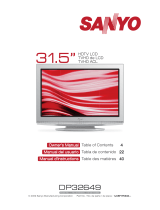 Sanyo DP32649 - 32" LCD TV User manual