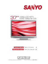 Sanyo DP37819 - 37" Diagonal FULL 1080p LCD HDTV User manual