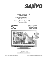 Sanyo DP52440 - 52" Diagonal LCD FULL HDTV 120Hz User manual