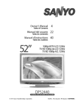 Sanyo DP52440 User manual