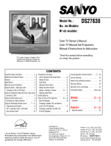 Sanyo DS27830 User manual