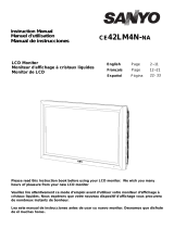 Sanyo CE42LM4N-NA - CE - 42" LCD Flat Panel Display User manual