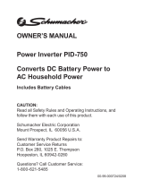 Schumacher PID-750 User manual