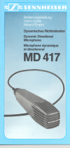 Sennheiser Dynamic Directional MD 417 User manual
