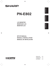 Sharp PN-E802 Professional Quick start guide