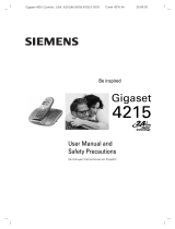 Siemens Cordless Gigaset 4215 User manual