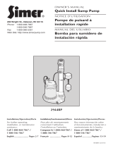 Simer Pumps 2944RP User manual