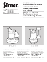 Simer Pumps 2958 User manual