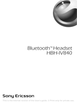 Sony Ericsson Bluetooth HBH-IV840 User manual
