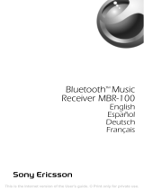 Sony Ericsson MBR-100 User manual