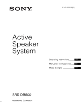 Sony SRSDB500 - SRS 2.1-CH PC Multimedia Speaker Sys User manual