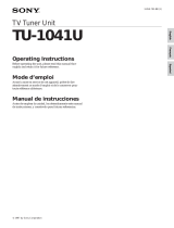 Sony Ericsson TU-2041U User manual
