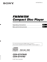Sony CDX-GT470US User manual