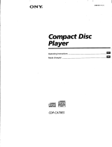 Sony CDP-CA70ES Operating instructions