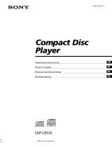 Sony CDP-CE535 User manual