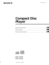 Sony CDP-CX240 User manual