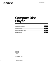 Sony CDP-CX235 - Mega Changer User manual