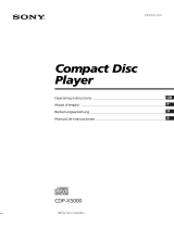 Sony CDP-X5000 User manual