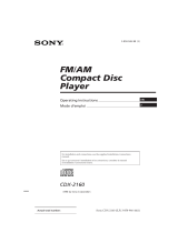 Sony CDX-2160 Owner's manual