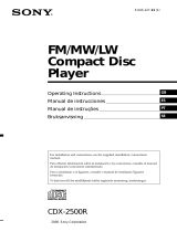 Sony CDX-2500R User manual