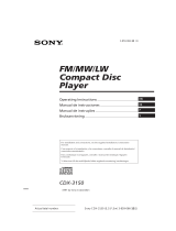 Sony CDX-3150 User manual