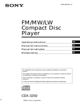 Sony CDX-3250 User manual