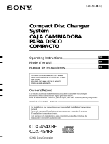 Sony CDX-454XRF User manual