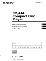 Sony CDX-C7500 User manual
