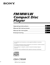 Sony CDX-C7850R User manual