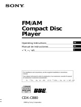 Sony CDX-C880 User manual