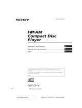Sony CDX-C910 User manual