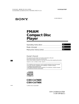 Sony CDX-CA760FP User manual
