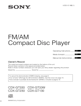 Sony CDX-GT130 User manual
