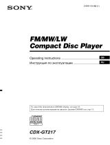 Sony CDX-GT217 User manual