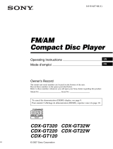Sony CDX-GT220 User manual