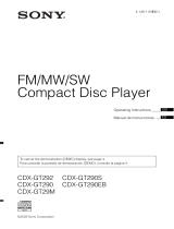 Sony CDX-GT290EB User manual