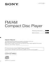 Sony CDX-GT440U User manual